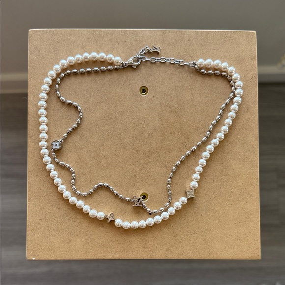 Louis Vuitton Pearl and Silver Necklace - Picture 1 of 4